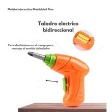 Maleta Interactiva de Herramientas para Niños (Incluye Pilas) - 237 piezas / Taladro Eléctrico / Destornillador de Juguete