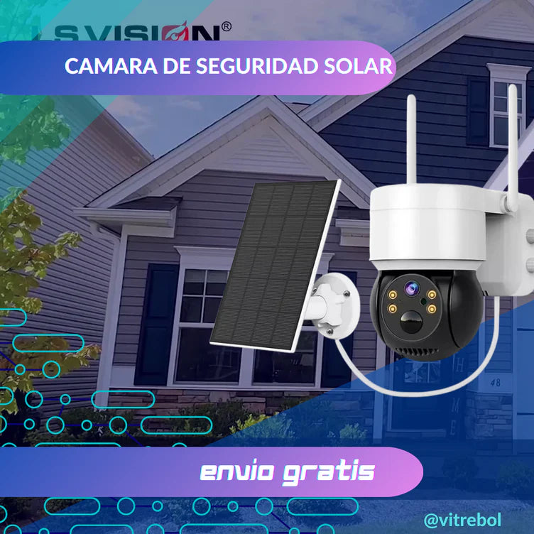 Cámara de Seguridad - Con Carga mediante panel solar.