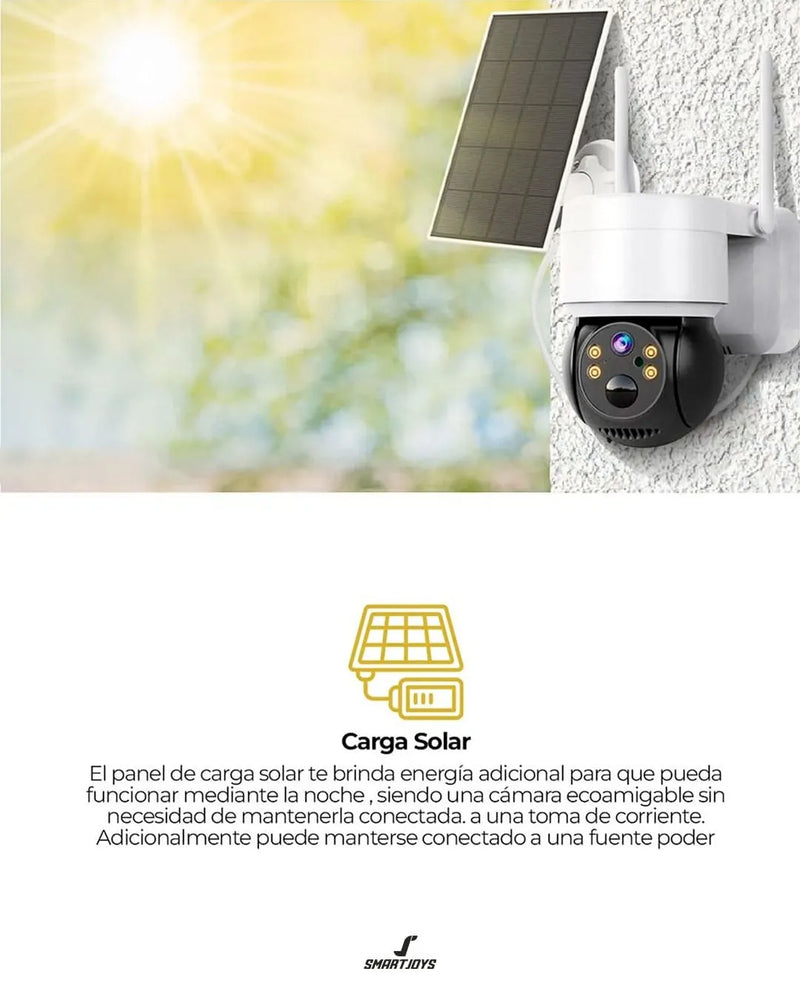 Cámara de Seguridad - Con Carga mediante panel solar.