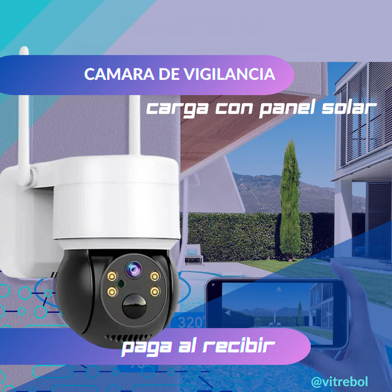 Cámara de Seguridad - Con Carga mediante panel solar.